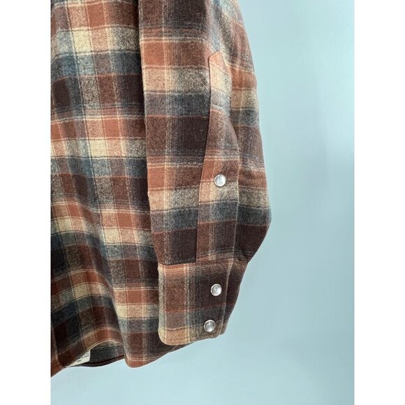 Pendleton Shirt Large Western Virgin Wool Tartan Pearl Snap High Grade USA - Picture 5 of 10